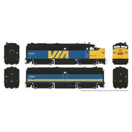 HO MLW FPA-2u + FPB-2u (DC/Silent): VIA Rail Canada: #6759 + #6859