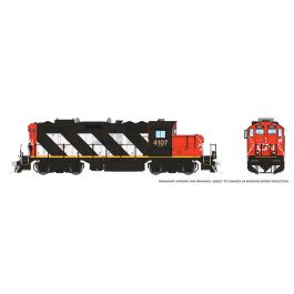 HO GP9rm (DC/Silent): CN - Stripes: #4107