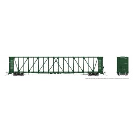 N NSC Centerbeam Flatcar: BC Rail - Green: Single Car #2