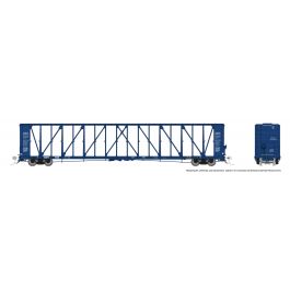 HO NSC Centerbeam Flatcar: Copper Basin Railway - Blue: Single Car