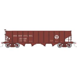 HO H21A 4-Bay Hopper: PRR - Red, Circle Keystone: Single Car #2