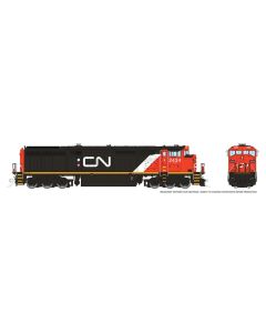 HO Dash8-40CM (DC/DCC/Suund): CN - Large Noodle Scheme: #2434