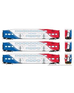HO BiLevel Commuter Car: FrontRunner (Cab: 109 Coaches: 201, 208)