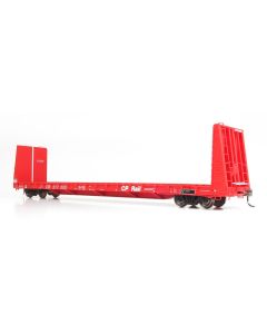 HO Marine Industries Bulkhead Flatcar: CP Rail - Action Red: Single Car