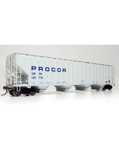 HO Procor 5820 Covered Hopper: UNPX - Procor Blue Solid: 6-Pack