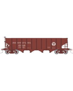 HO H21A 4-Bay Hopper w/ K Brakes: PRR - Red, Circle Keystone: 6-Pack