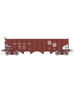 HO H21A 4-Bay Hopper: PRR - Red, Circle Keystone w/Coal Slogan: Single Car