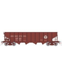 HO H21E 4-Bay Hopper: PRR - Red, Circle Keystone: 6-Pack
