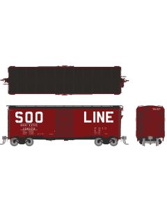 HO 1937 AAR 40' Boxcar - Square corner: Soo Line: 6-Pack