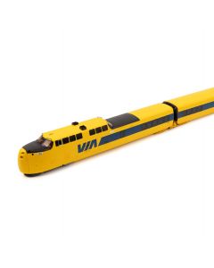 HO UAC TurboTrain (DC/DCC/Sound): VIA #2 - 5-Car Set: #149-204-259-229-154