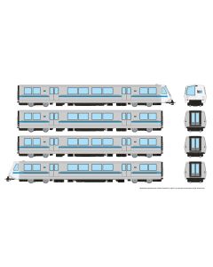 HO Bay Area Rapid Transit (DC/DCC/Sound): A-B-B-A Train
