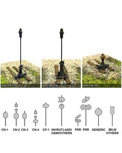 RailCrew Switch Stands with Targets - 12-Pack