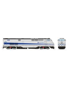 HO GE P32AC-DM (DC/DCC/Sound):  Metro North - Silver/Blue Stripe: #202