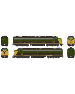 HO EMD E8A + E8A w/HEP (DC/DCC/Sound): CN - Green & Gold: #102 + 103