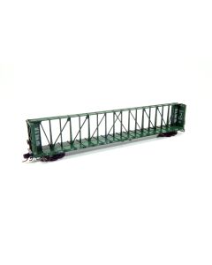 N NSC Centerbeam Flatcar: BC Rail - Green: Single Car