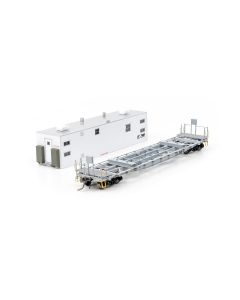 HO F30A 50' Flat Car w/Camp Van: NS - MOW: 6-Pack